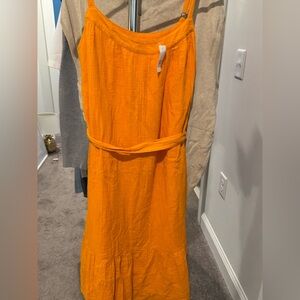 GAP Vibrant Orange Maxi Dress